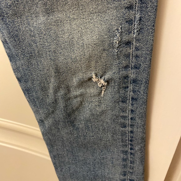 ZARA Skinny Blue Jeans with Frayed Hem - Picture 6 of 11
